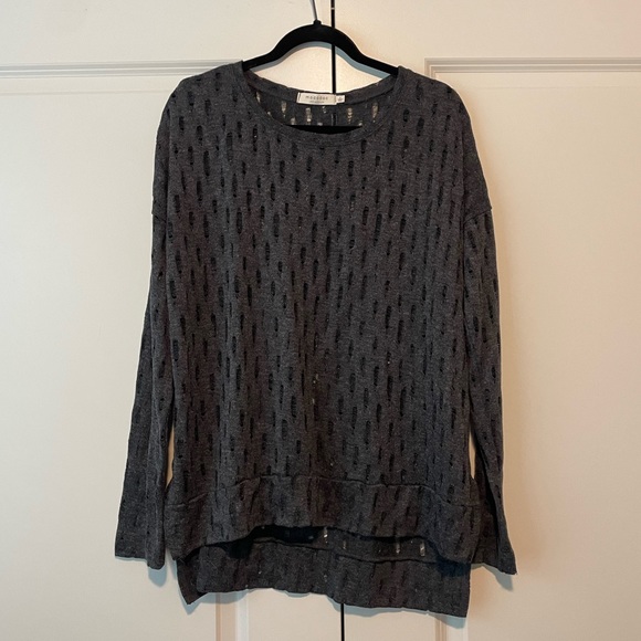 Mododoc Burn Out Long Sleeve Sz Large in Blue Graphite - Picture 1 of 7